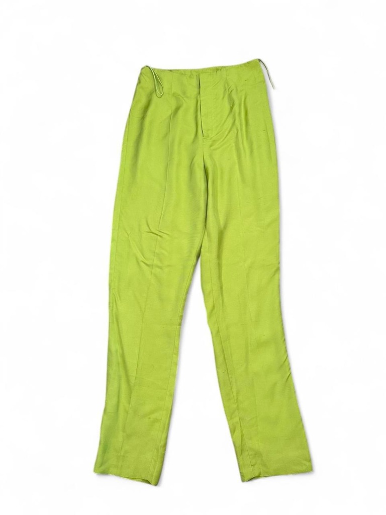 Ralph Lauren Purple Label Womenâs Lime Green Silk Pants 26x29